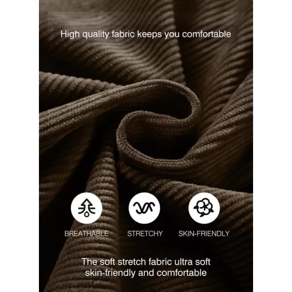 JMIERR Men's Corduroy Shorts Casual Elastic Waist Drawstring Lightweight Summer Beach Shorts