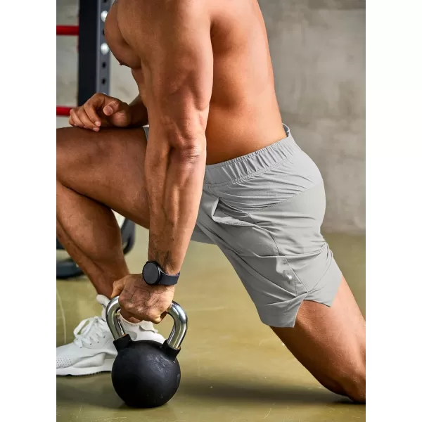 JMIERR Men's Gym Shorts Linerless 5" Quick Dry Workout Running Shorts with Zip Pockets Sports Athletic Shorts