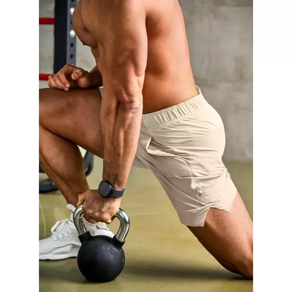 JMIERR Men's Gym Shorts Linerless 5" Quick Dry Workout Running Shorts with Zip Pockets Sports Athletic Shorts
