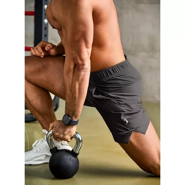 JMIERR Men's Gym Shorts Linerless 5" Quick Dry Workout Running Shorts with Zip Pockets Sports Athletic Shorts