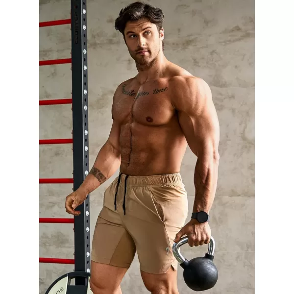 JMIERR Men's Gym Shorts Linerless 5" Quick Dry Workout Running Shorts with Zip Pockets Sports Athletic Shorts