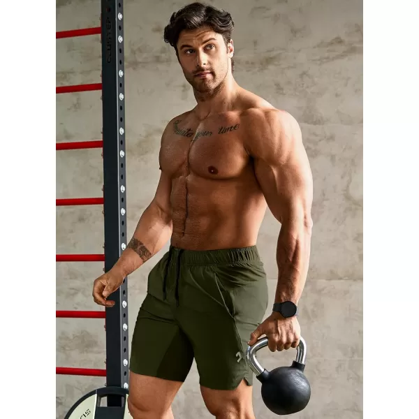 JMIERR Men's Gym Shorts Linerless 5" Quick Dry Workout Running Shorts with Zip Pockets Sports Athletic Shorts