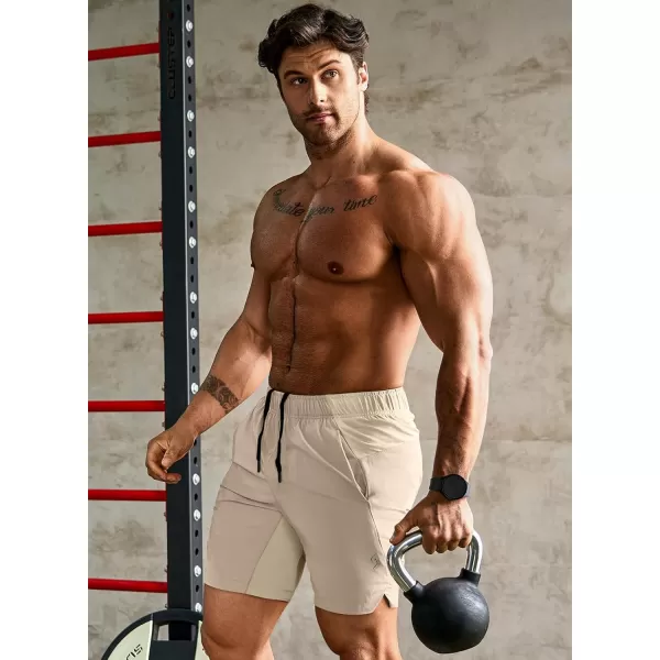 JMIERR Men's Gym Shorts Linerless 5" Quick Dry Workout Running Shorts with Zip Pockets Sports Athletic Shorts