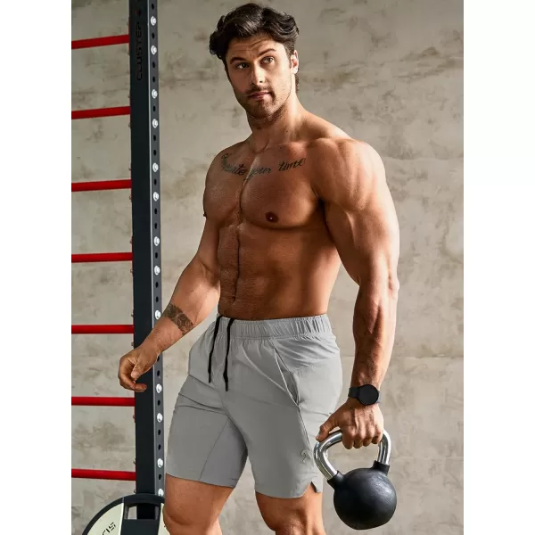 JMIERR Men's Gym Shorts Linerless 5" Quick Dry Workout Running Shorts with Zip Pockets Sports Athletic Shorts