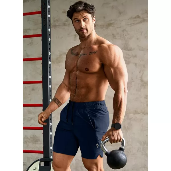 JMIERR Men's Gym Shorts Linerless 5" Quick Dry Workout Running Shorts with Zip Pockets Sports Athletic Shorts