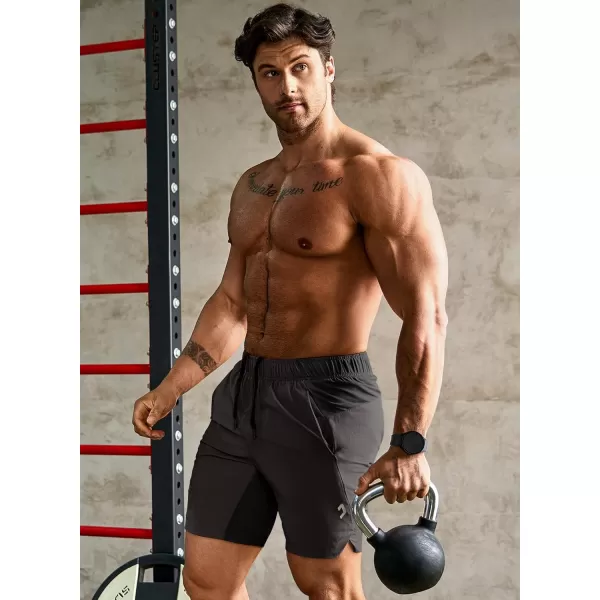 JMIERR Men's Gym Shorts Linerless 5" Quick Dry Workout Running Shorts with Zip Pockets Sports Athletic Shorts