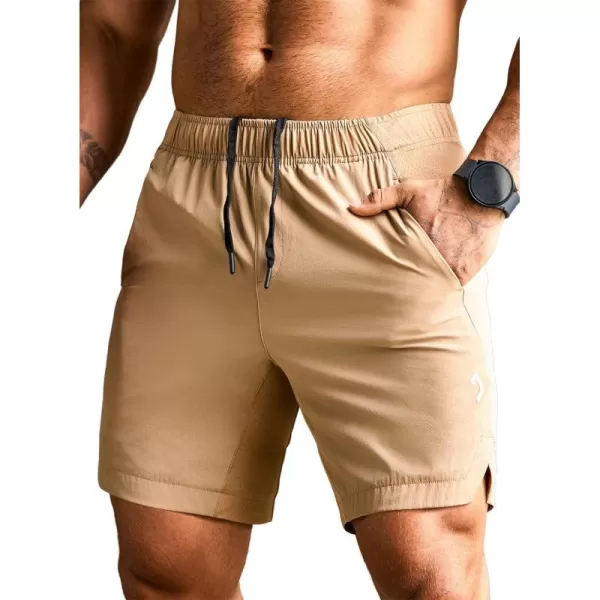 JMIERR Men's Gym Shorts Linerless 5" Quick Dry Workout Running Shorts with Zip Pockets Sports Athletic Shorts