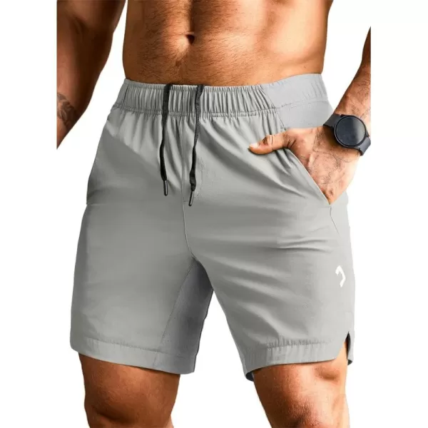JMIERR Men's Gym Shorts Linerless 5" Quick Dry Workout Running Shorts with Zip Pockets Sports Athletic Shorts