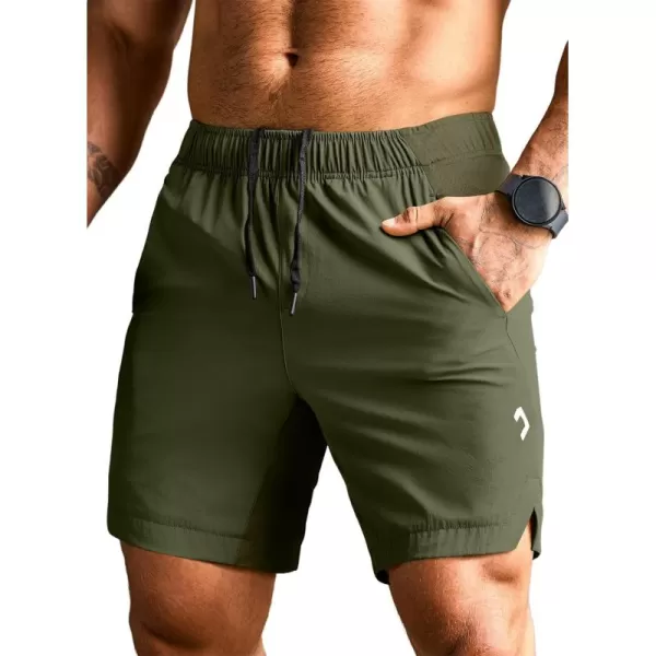 JMIERR Men's Gym Shorts Linerless 5" Quick Dry Workout Running Shorts with Zip Pockets Sports Athletic Shorts