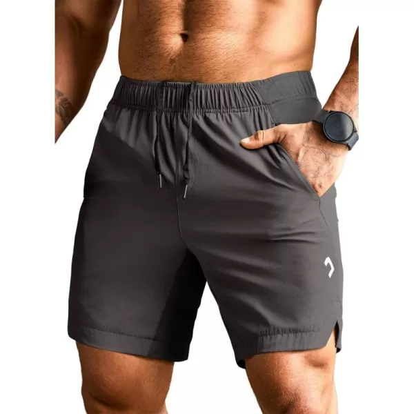 JMIERR Men's Gym Shorts Linerless 5" Quick Dry Workout Running Shorts with Zip Pockets Sports Athletic Shorts