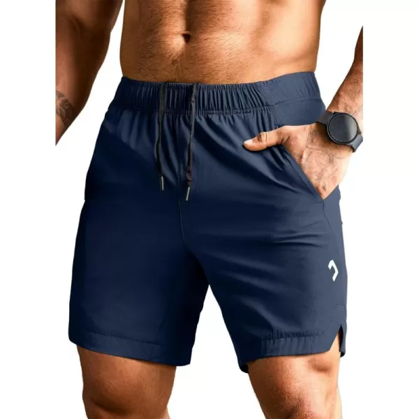 JMIERR Men's Gym Shorts Linerless 5" Quick Dry Workout Running Shorts with Zip Pockets Sports Athletic Shorts