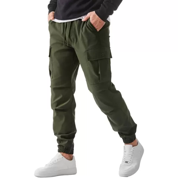 JMIERR Mens Casual Cargo Joggers Pants Elastic Waist Drawstring Stretch Relaxed Fit Work Pants Tapered Sweatpants