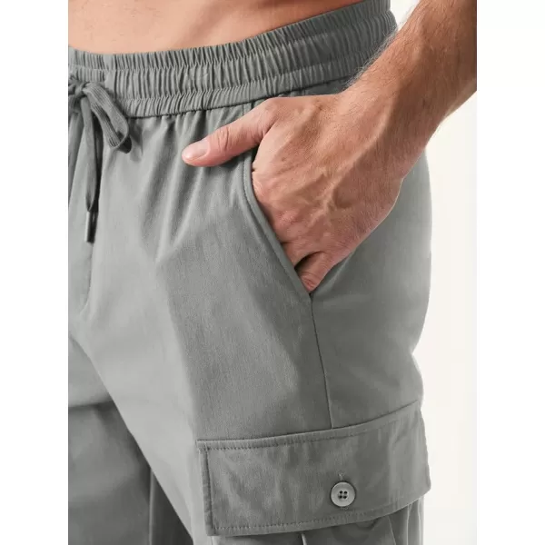 JMIERR Mens Casual Cargo Joggers Pants Elastic Waist Drawstring Stretch Relaxed Fit Work Pants Tapered Sweatpants