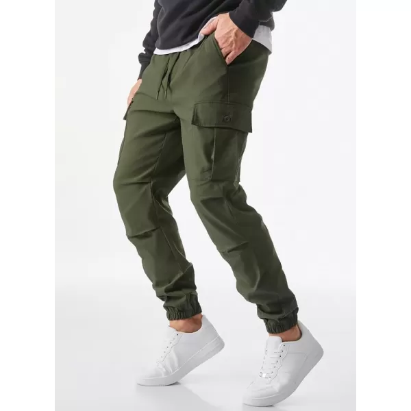 JMIERR Mens Casual Cargo Joggers Pants Elastic Waist Drawstring Stretch Relaxed Fit Work Pants Tapered Sweatpants