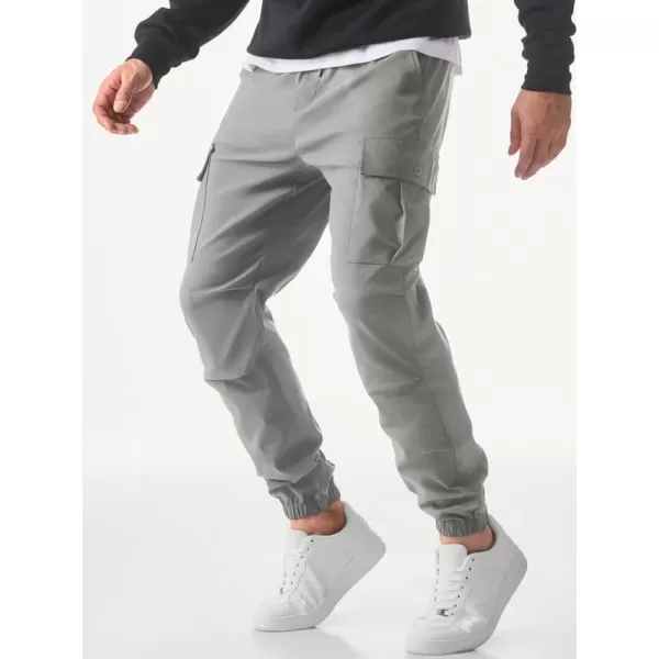 JMIERR Mens Casual Cargo Joggers Pants Elastic Waist Drawstring Stretch Relaxed Fit Work Pants Tapered Sweatpants