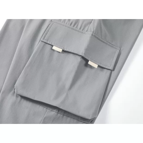 JMIERR Men's Casual Cargo Pants Drawstring Stretch Elastic Waist Tapered Pants with Pockets