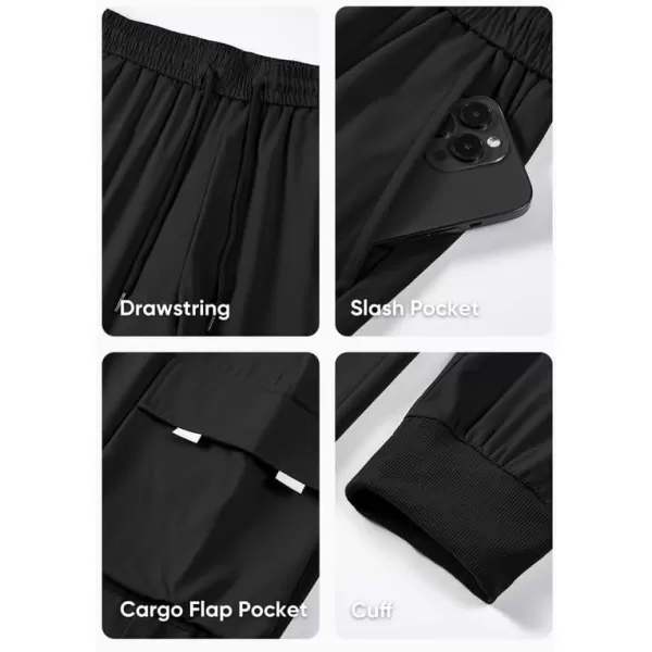 JMIERR Men's Casual Cargo Pants Drawstring Stretch Elastic Waist Tapered Pants with Pockets