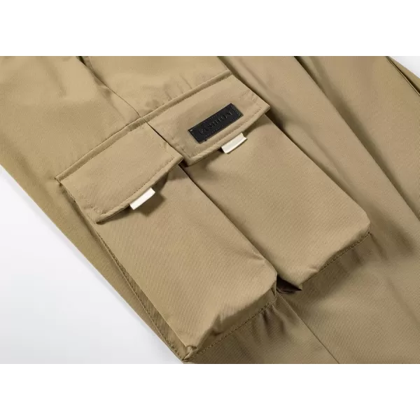JMIERR Men's Casual Cargo Pants Drawstring Stretch Elastic Waist Tapered Pants with Pockets