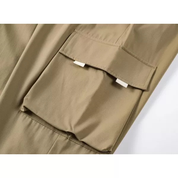 JMIERR Men's Casual Cargo Pants Drawstring Stretch Elastic Waist Tapered Pants with Pockets
