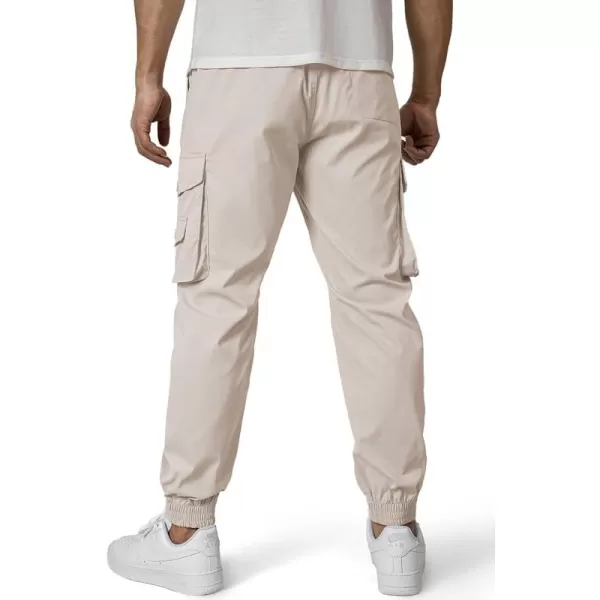 JMIERR Men's Casual Cargo Pants Stretch Elastic Waist Drawstring Tapered Pants with Pockets