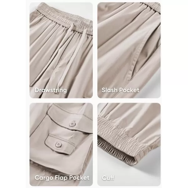 JMIERR Men's Casual Cargo Pants Stretch Elastic Waist Drawstring Tapered Pants with Pockets