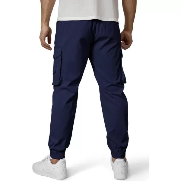 JMIERR Men's Casual Cargo Pants Stretch Elastic Waist Drawstring Tapered Pants with Pockets