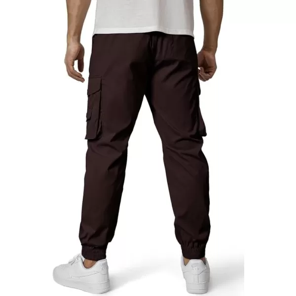 JMIERR Men's Casual Cargo Pants Stretch Elastic Waist Drawstring Tapered Pants with Pockets