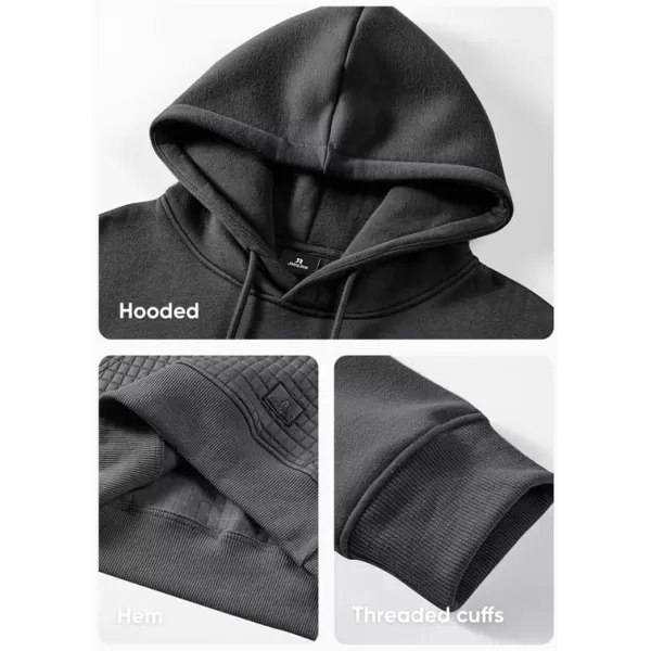 JMIERR Men's Hooded Sweatshirt Casual Long Sleeve Drawstring Waffle Pullover Hoodies with Pockets