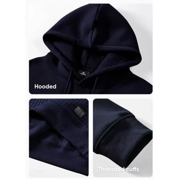 JMIERR Men's Hooded Sweatshirt Casual Long Sleeve Drawstring Waffle Pullover Hoodies with Pockets