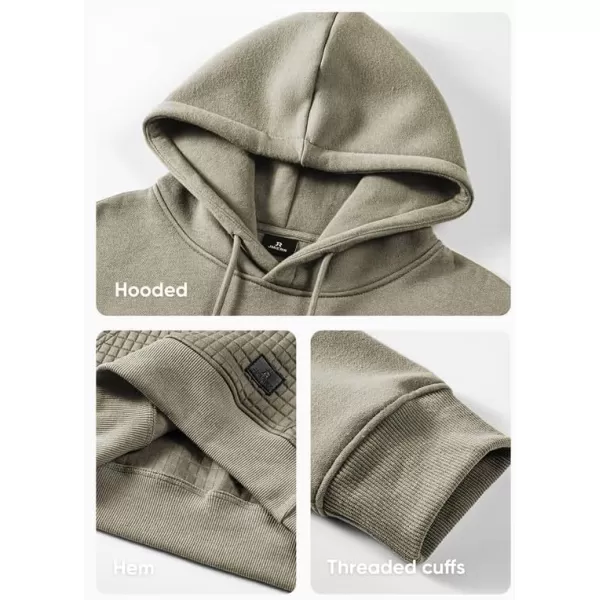 JMIERR Men's Hooded Sweatshirt Casual Long Sleeve Drawstring Waffle Pullover Hoodies with Pockets