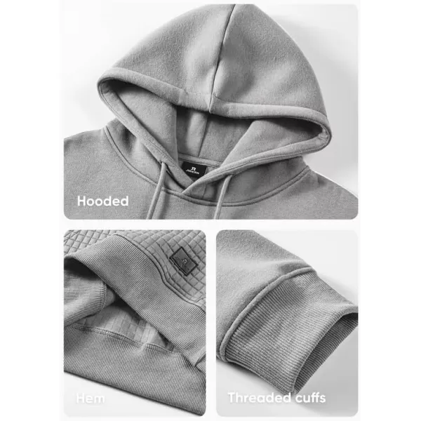 JMIERR Men's Hooded Sweatshirt Casual Long Sleeve Drawstring Waffle Pullover Hoodies with Pockets