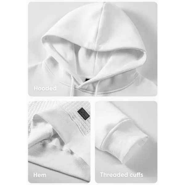 JMIERR Men's Hooded Sweatshirt Casual Long Sleeve Drawstring Waffle Pullover Hoodies with Pockets