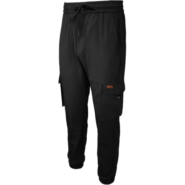 JMIERR Mens Casual Joggers Cargo Pants Stretch Elastic Waist Drawstring Tapered Track Sweatpants for Men Multi Pockets