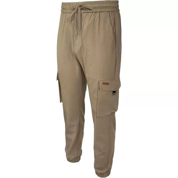 JMIERR Mens Casual Joggers Cargo Pants Stretch Elastic Waist Drawstring Tapered Track Sweatpants for Men Multi Pockets