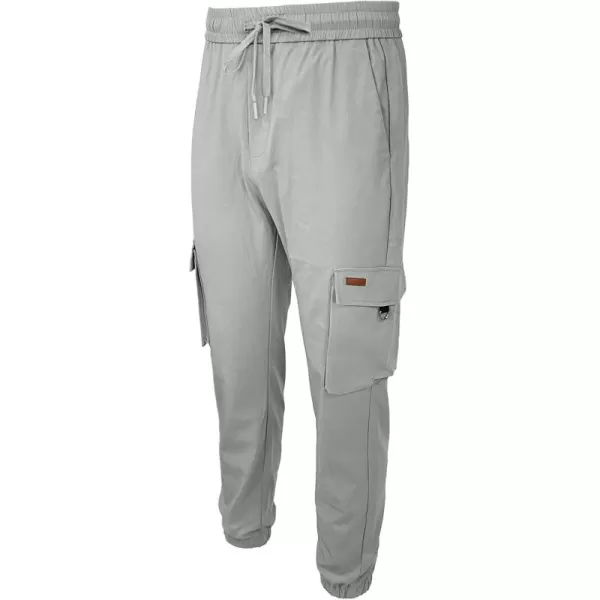 JMIERR Mens Casual Joggers Cargo Pants Stretch Elastic Waist Drawstring Tapered Track Sweatpants for Men Multi Pockets