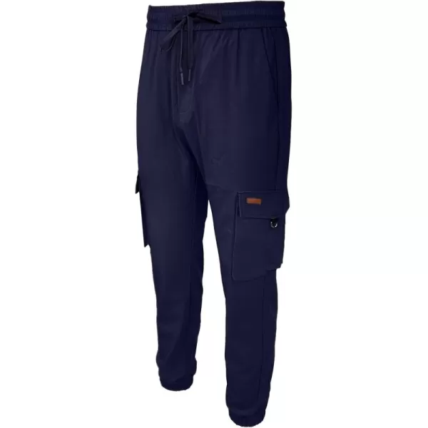 JMIERR Mens Casual Joggers Cargo Pants Stretch Elastic Waist Drawstring Tapered Track Sweatpants for Men Multi Pockets