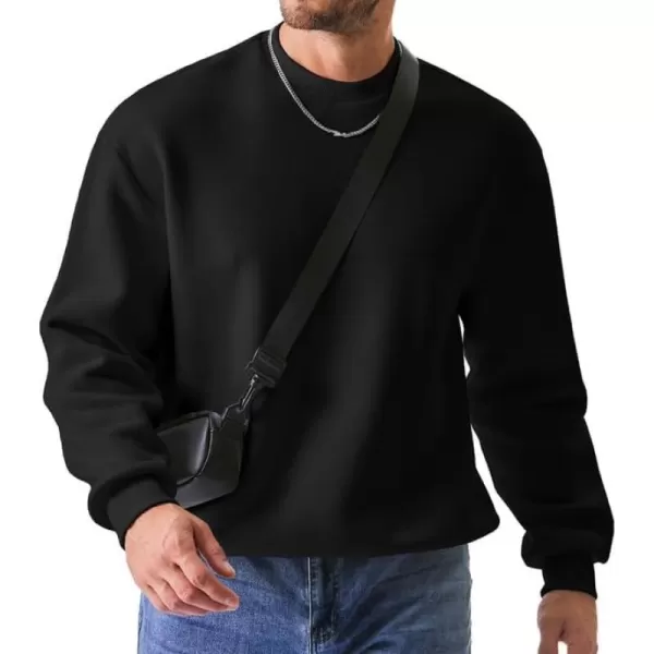 JMIERR Men's Casual Long Sleeves Crewneck Sweatshirts Thick Cotton Pullover Sweatshirt for Men