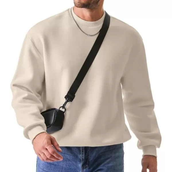 JMIERR Men's Casual Long Sleeves Crewneck Sweatshirts Thick Cotton Pullover Sweatshirt for Men