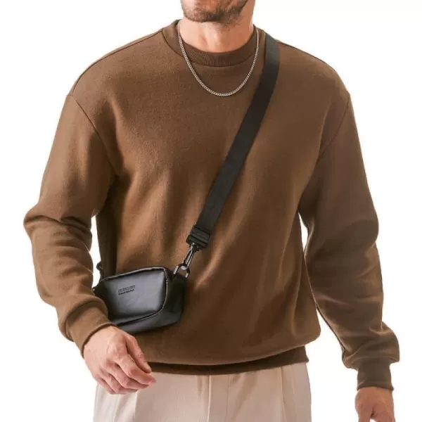 JMIERR Men's Casual Long Sleeves Crewneck Sweatshirts Thick Cotton Pullover Sweatshirt for Men