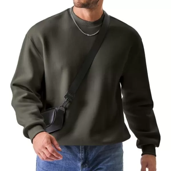 JMIERR Men's Casual Long Sleeves Crewneck Sweatshirts Thick Cotton Pullover Sweatshirt for Men