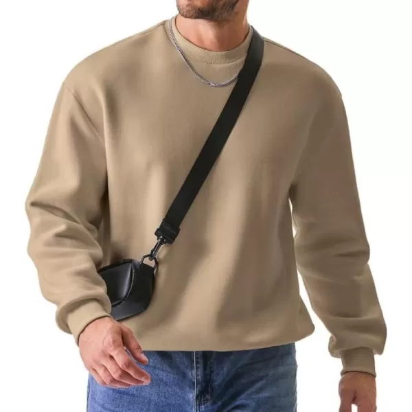 JMIERR Men's Casual Long Sleeves Crewneck Sweatshirts Thick Cotton Pullover Sweatshirt for Men