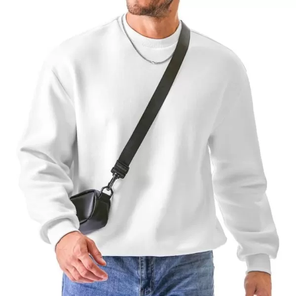 JMIERR Men's Casual Long Sleeves Crewneck Sweatshirts Thick Cotton Pullover Sweatshirt for Men