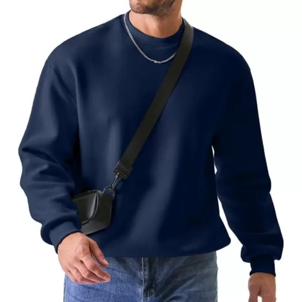 JMIERR Men's Casual Long Sleeves Crewneck Sweatshirts Thick Cotton Pullover Sweatshirt for Men
