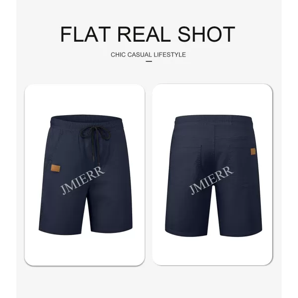 JMIERR Mens Casual Shorts - Cotton Drawstring Summer Beach Stretch Twill Chino Golf Shorts