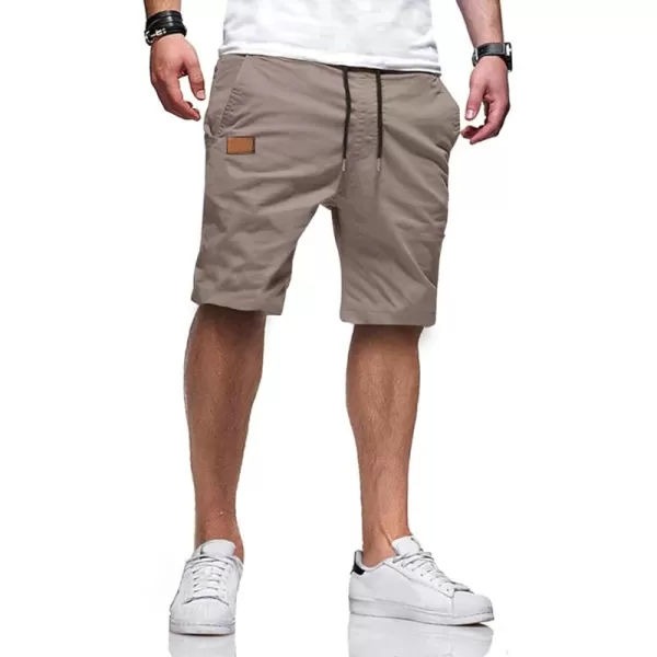 JMIERR Mens Casual Shorts - Cotton Drawstring Summer Beach Stretch Twill Chino Golf Shorts