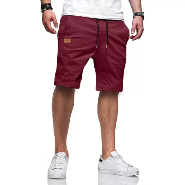 JMIERR Mens Casual Shorts - Cotton Drawstring Summer Beach Stretch Twill Chino Golf Shorts