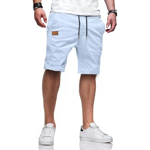 JMIERR Mens Casual Shorts - Cotton Drawstring Summer Beach Stretch Twill Chino Golf Shorts