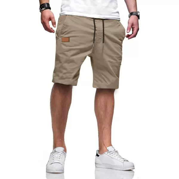 JMIERR Mens Casual Shorts - Cotton Drawstring Summer Beach Stretch Twill Chino Golf Shorts