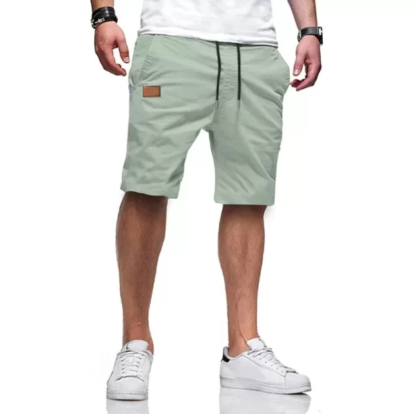 JMIERR Mens Casual Shorts - Cotton Drawstring Summer Beach Stretch Twill Chino Golf Shorts