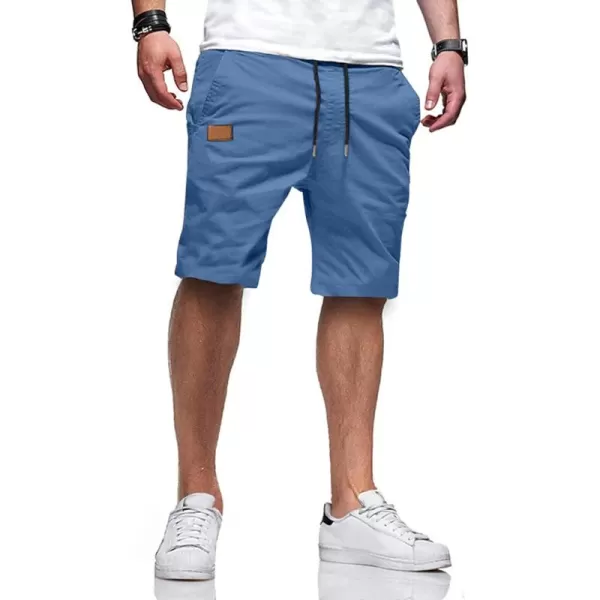 JMIERR Mens Casual Shorts - Cotton Drawstring Summer Beach Stretch Twill Chino Golf Shorts